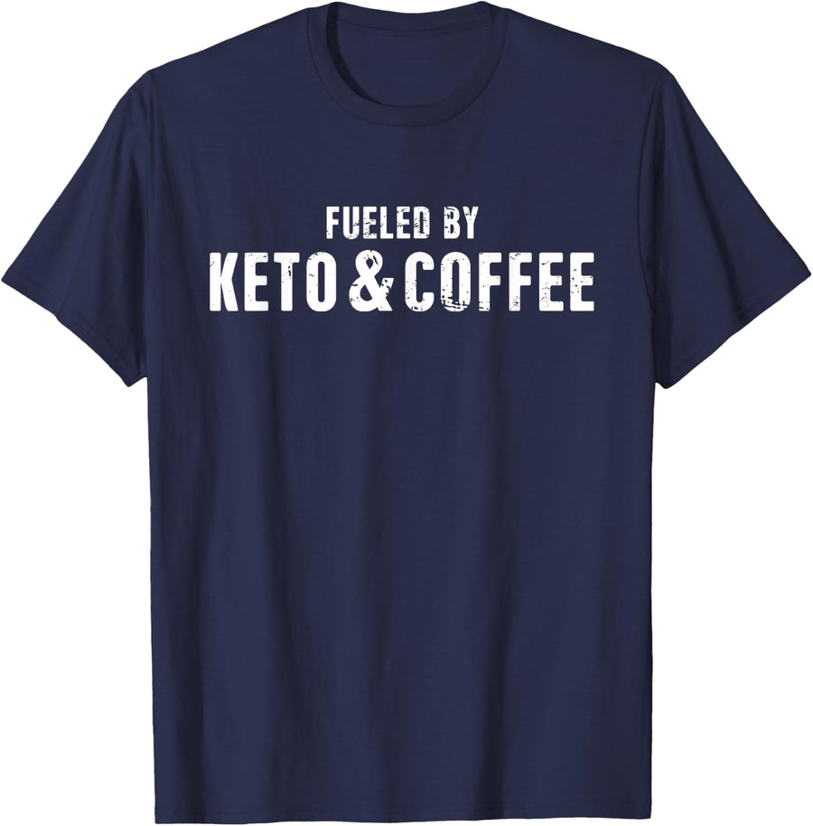 KETO & COFFEE | Funny Keto T-Shirt - Navy Blue