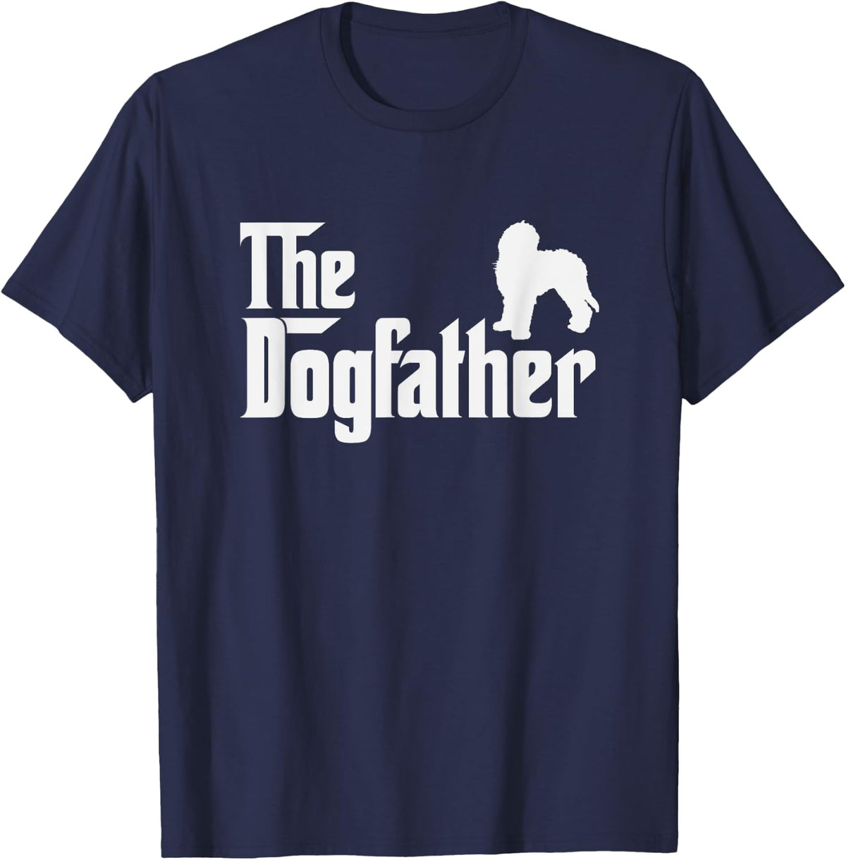 goldendoodle DogFather Funny Dog Dad T-Shirt - Navy Blue