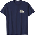 Dairy Farmer Cattle Milk Farm Life Bold Typography T-Shirt - Navy Blue