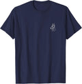 Doberman Pinscher Minimalist Badge Patch Line Art T-Shirt - Navy Blue