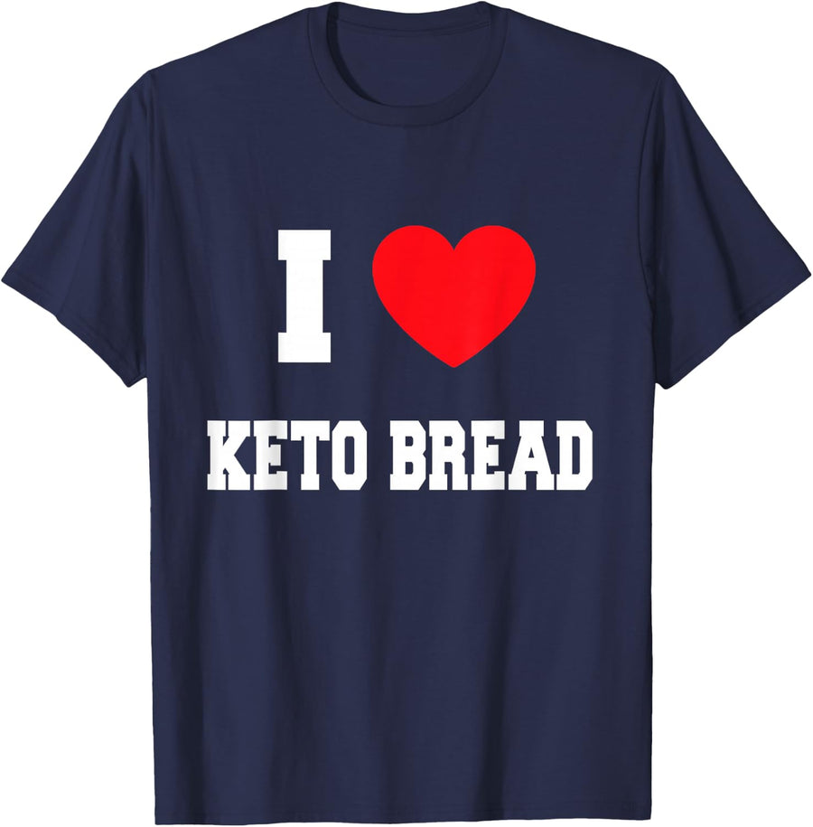 I Love keto bread T-Shirt - Navy Blue
