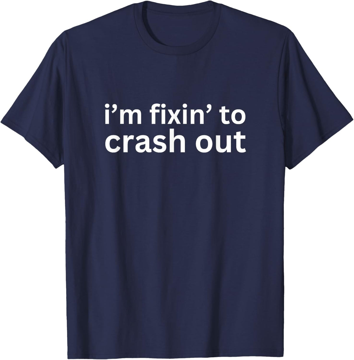 i'm fixin' to crash out bruh. funny viral gen alpha slang T-Shirt - Navy Blue