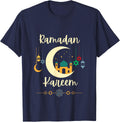 Ramadan Kareem Islamic Celebration Cute Muslim Fasting T-Shirt - Navy Blue