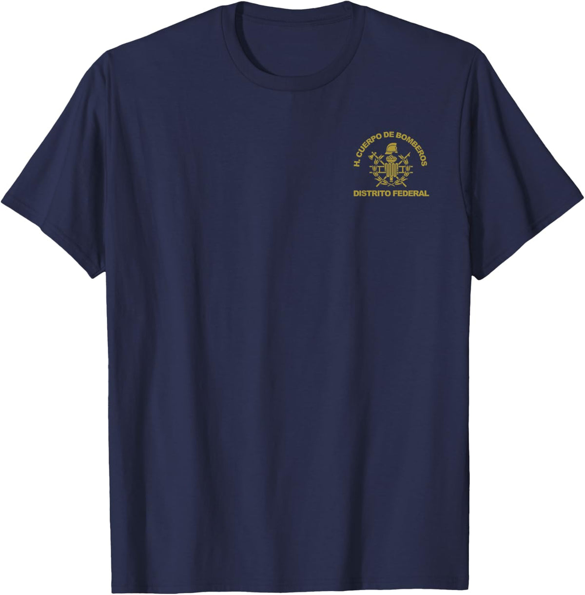 Mexico City Distrito Federal Cuerpo Bomberos Firefighter T-Shirt Tee for Men Women - Navy Blue