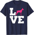 Doberman Love T-Shirt - Navy Blue