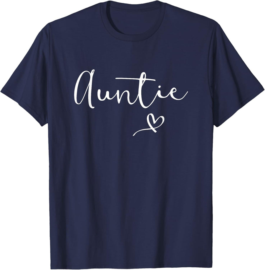 Auntie Women Aunt Christmas Mother's Day Birthday Nephew T-Shirt - Navy Blue