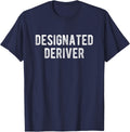 Designated Deriver Funny Math School Nerd Joke Humor T-Shirt - Navy Blue