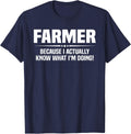 Farmer What I'm Doing T-Shirt - Navy Blue