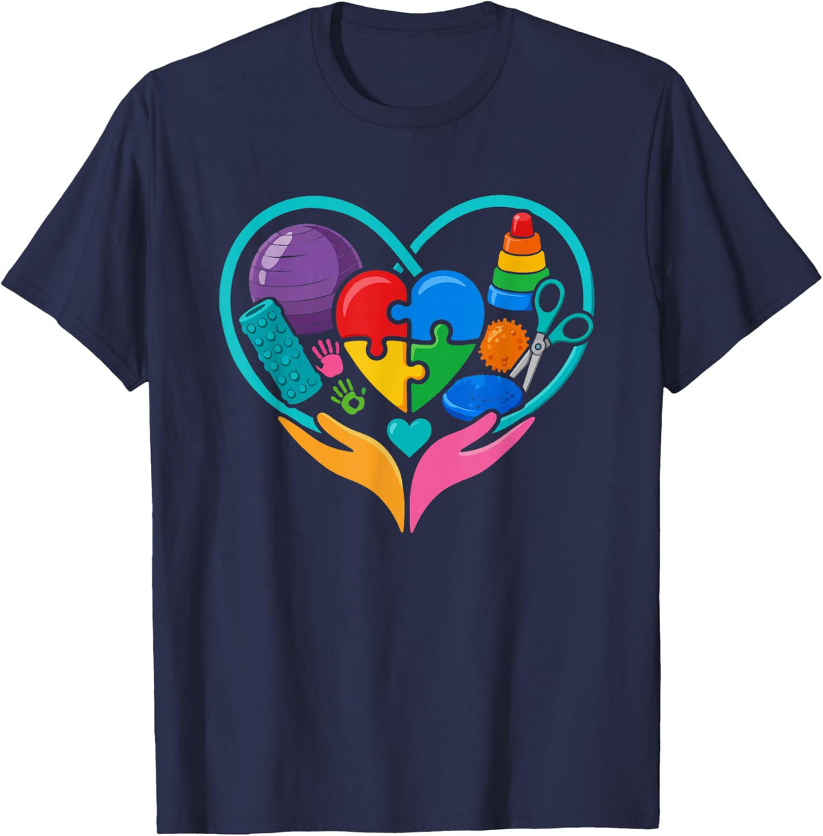 Occupational Therapy Assistant Rehabilitation Care T-Shirt - Navy Blue