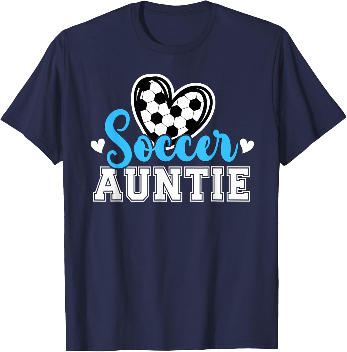 Soccer Auntie Proud Soccer Aunt of A Soccer Player Aunt T-Shirt - Navy Blue