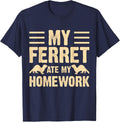 My Ferret Ate My Homework T-Shirt - Navy Blue