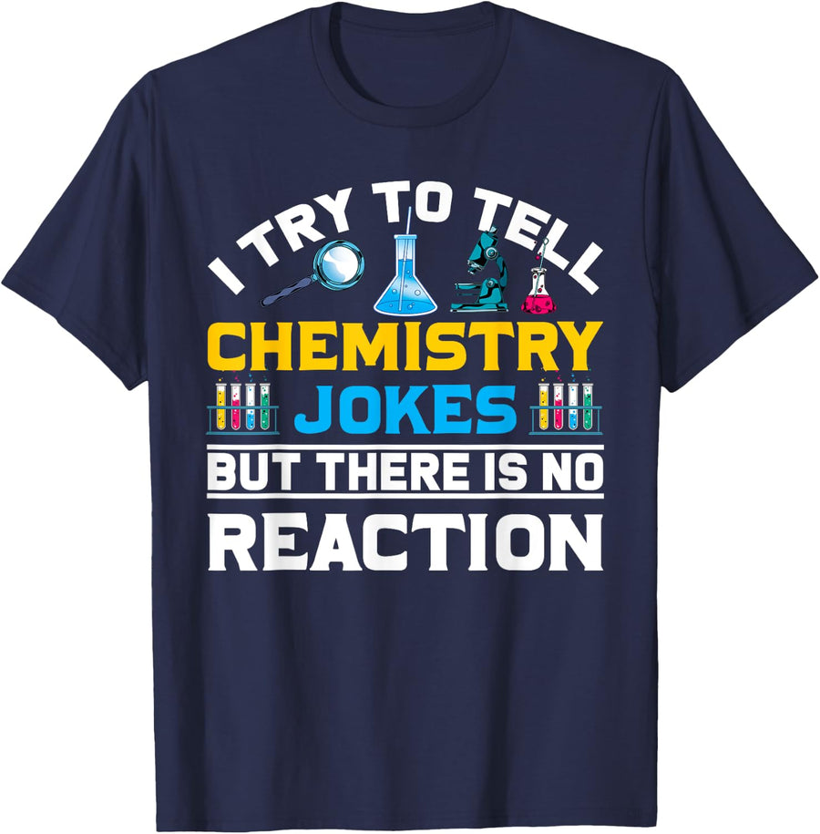 Funny Scientist Gift Chemist Laboratory Science Chemistry T-Shirt - Navy Blue