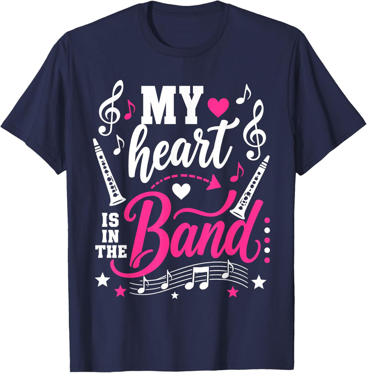 Clarinet Mom Art for Mom Mother Marching Band Clarinetist T-Shirt - Navy Blue