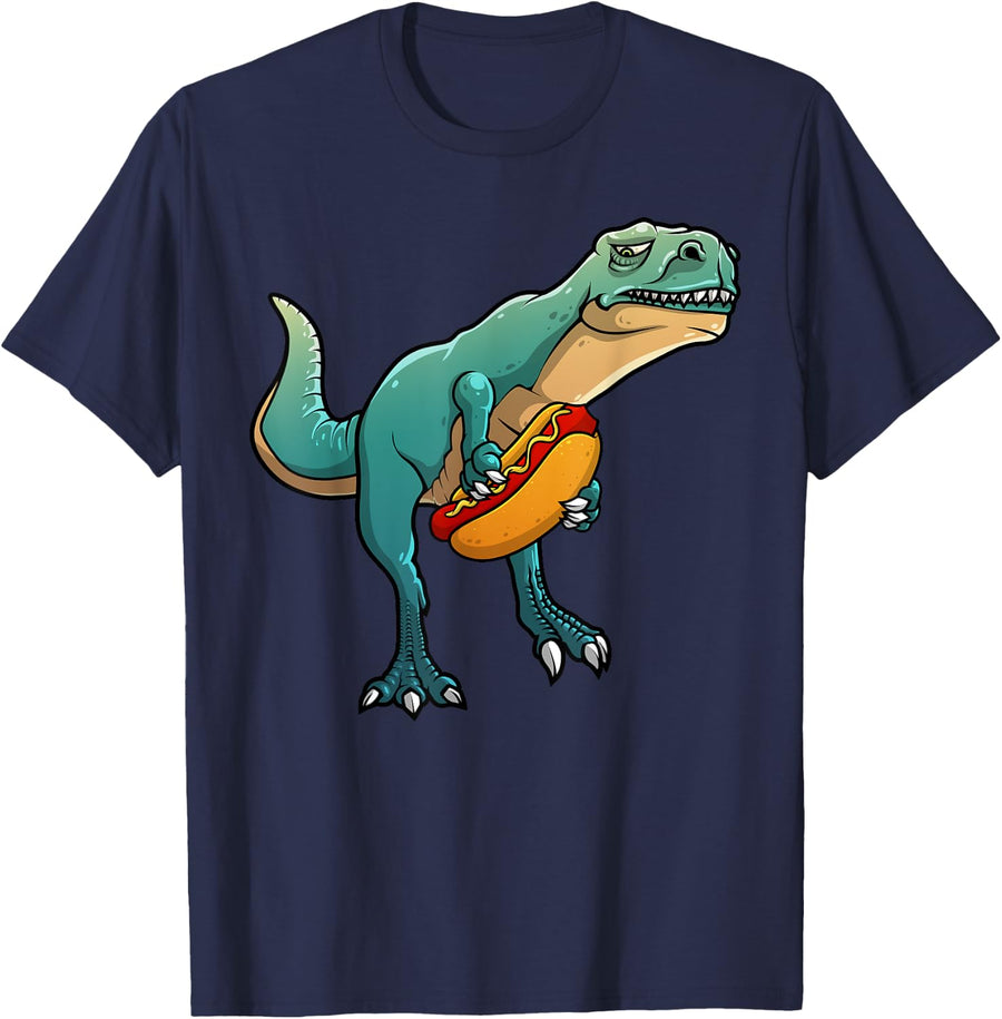 Best Hot Dog Design For Men Women Kids Hot Dog Wiener Lovers T-Shirt - Navy Blue