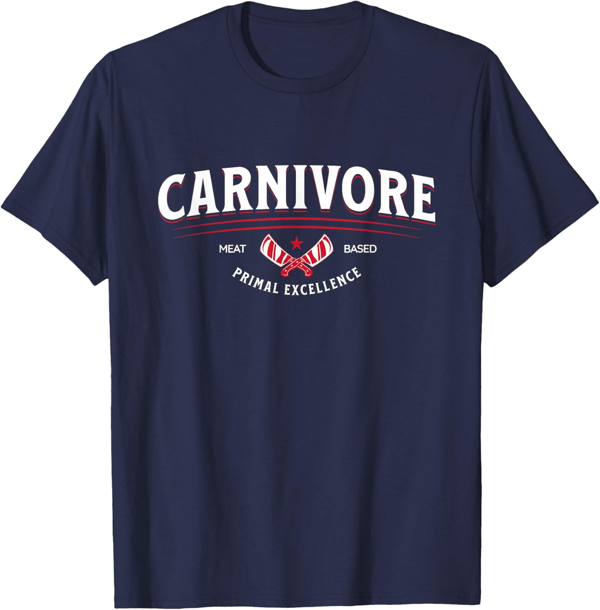 Carnivore Diet 100% Meat-Based Keto Lifestyle - Meat Eater T-Shirt - Navy Blue