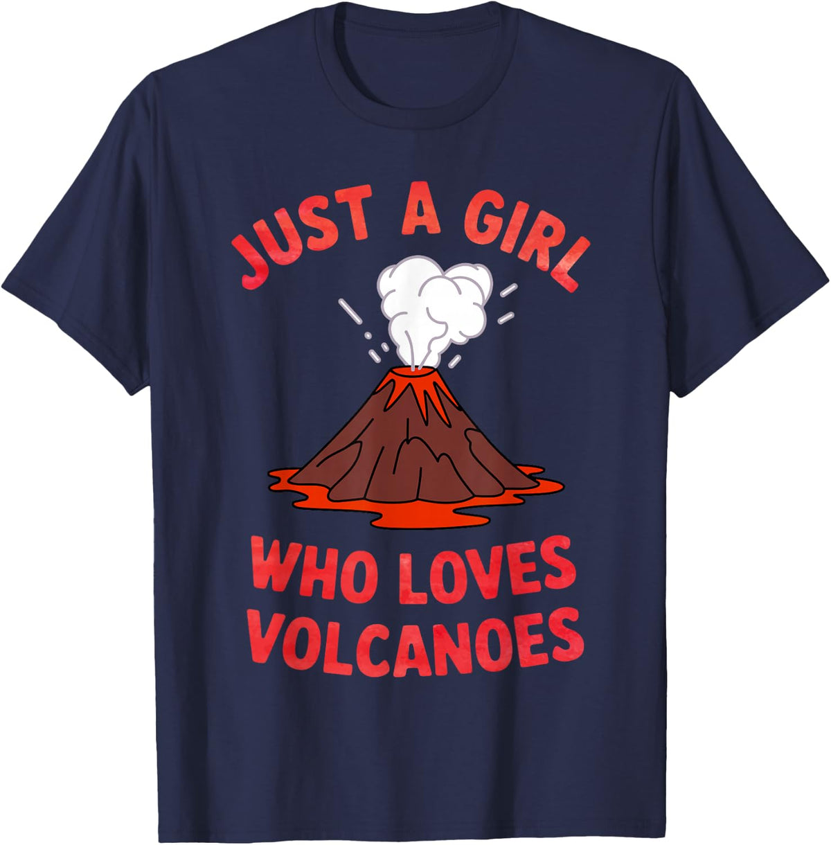 Cute Volcano Art for Women Girls Volcanology Lover Volcano T-Shirt - Navy Blue