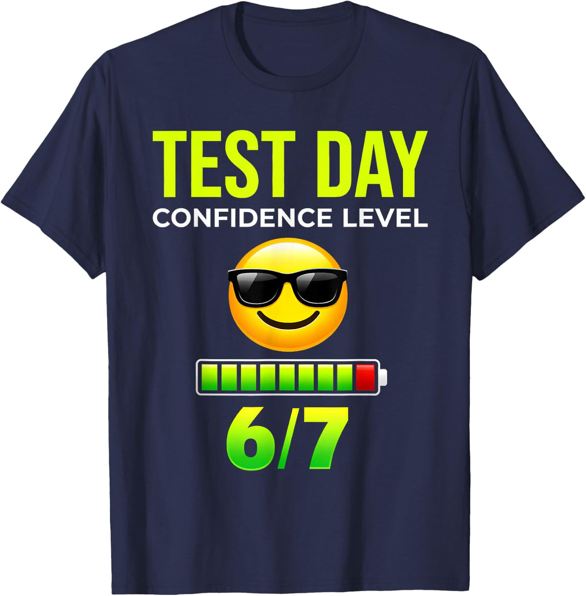 Test Day Six Seven 67 Meme State Testing Teacher Boys Girls T-Shirt - Navy Blue