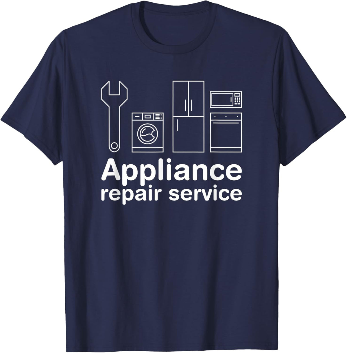 appliance repair service handyman self promotion T-Shirt - Navy Blue