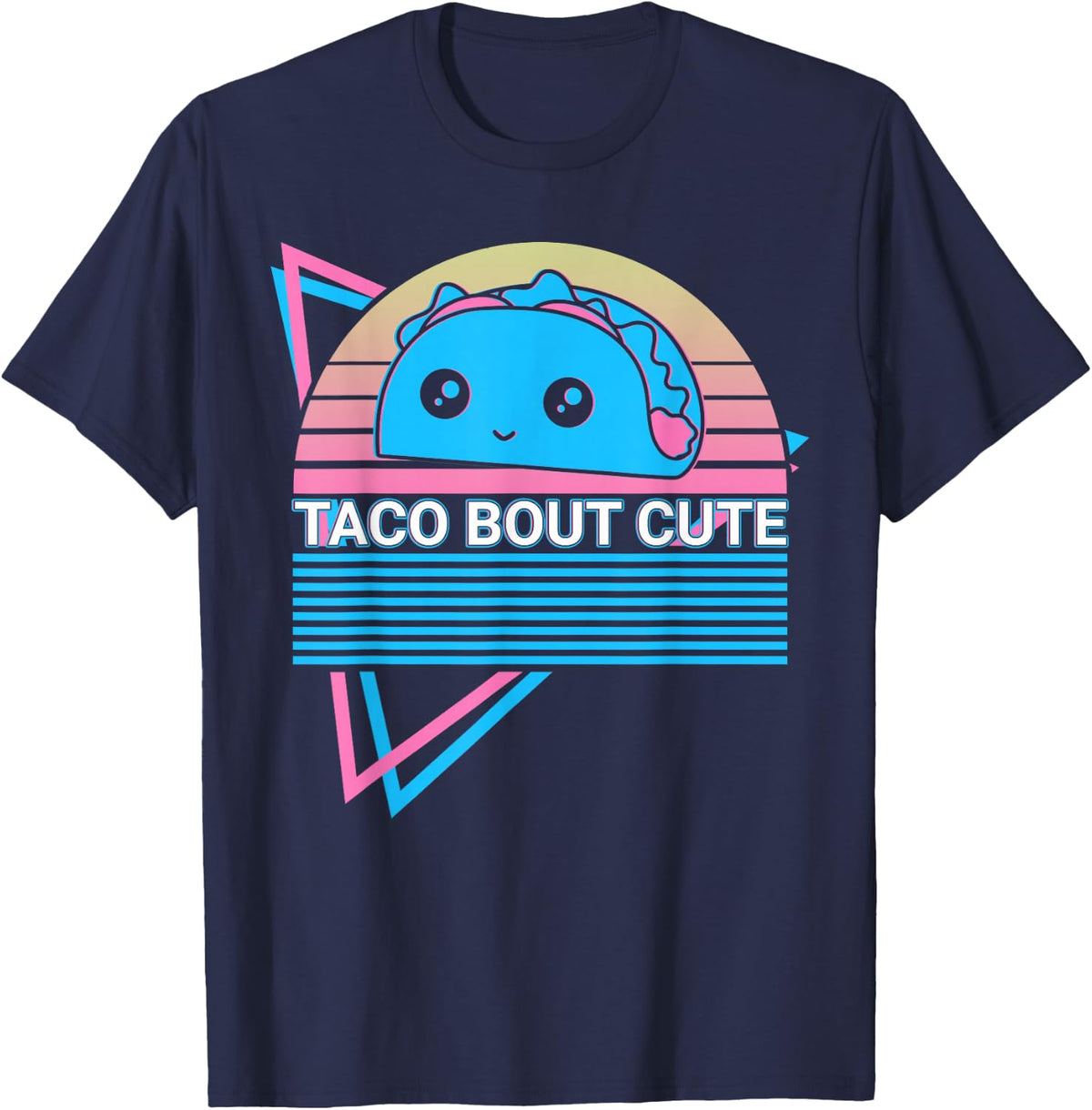 Funny Cinco De Mayo Retro Taco Bout Cute T-Shirt - Navy Blue