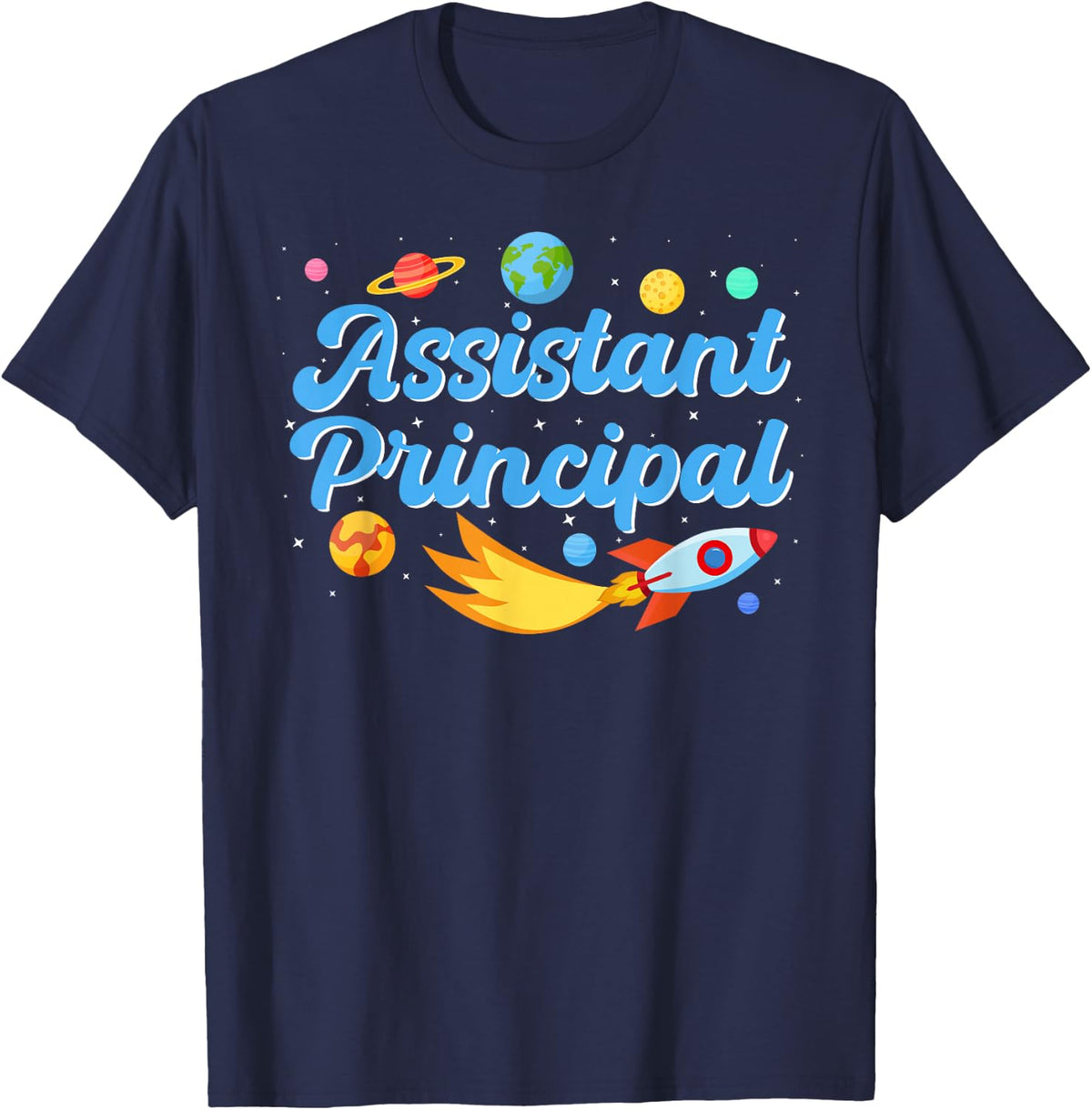 Assistant Principal Space Assistant Principals T-Shirt - Navy Blue