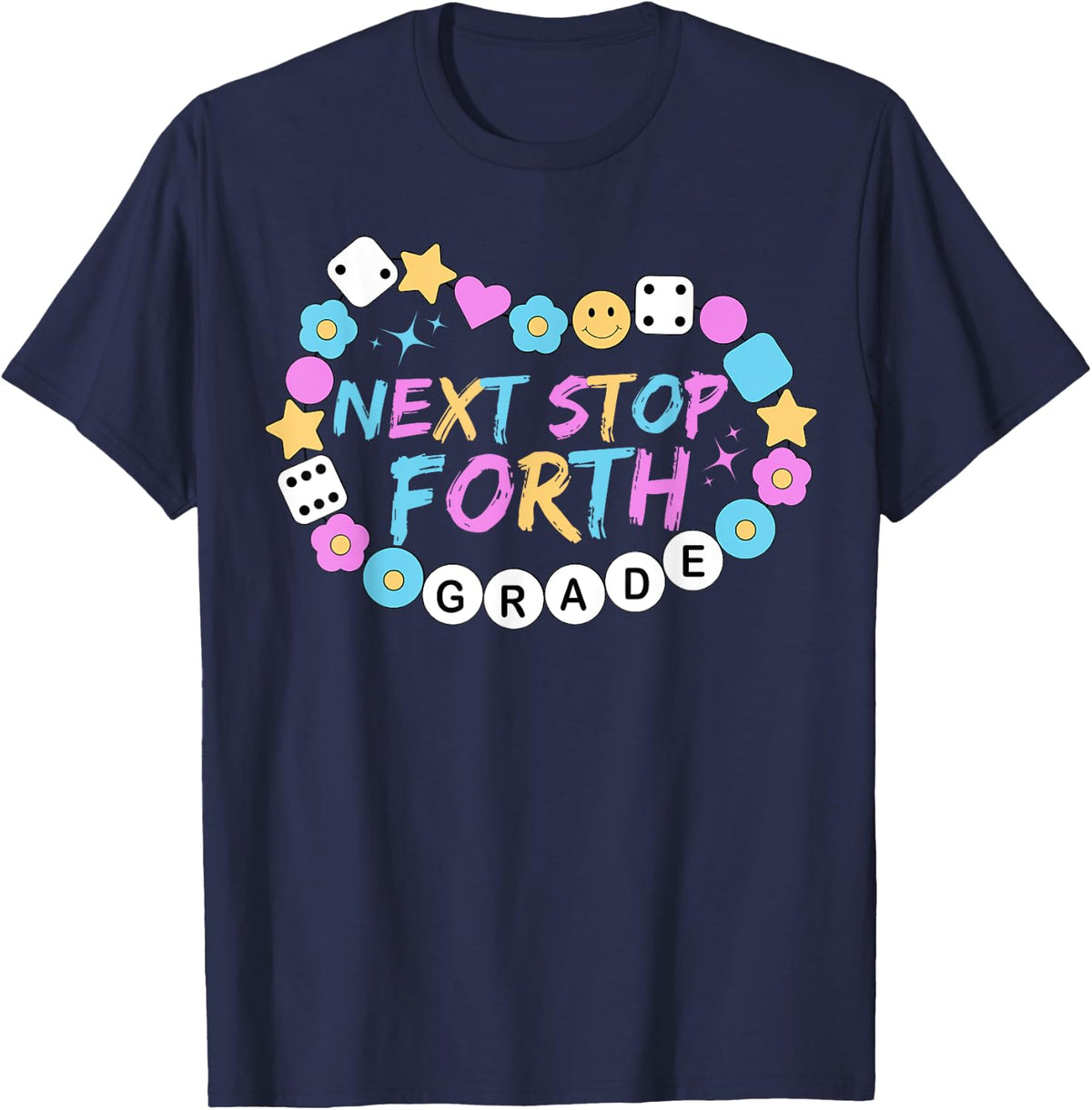 Next Stop 4th Grade 3rd Grade Last Day Of School Graduation T-Shirt - Navy Blue