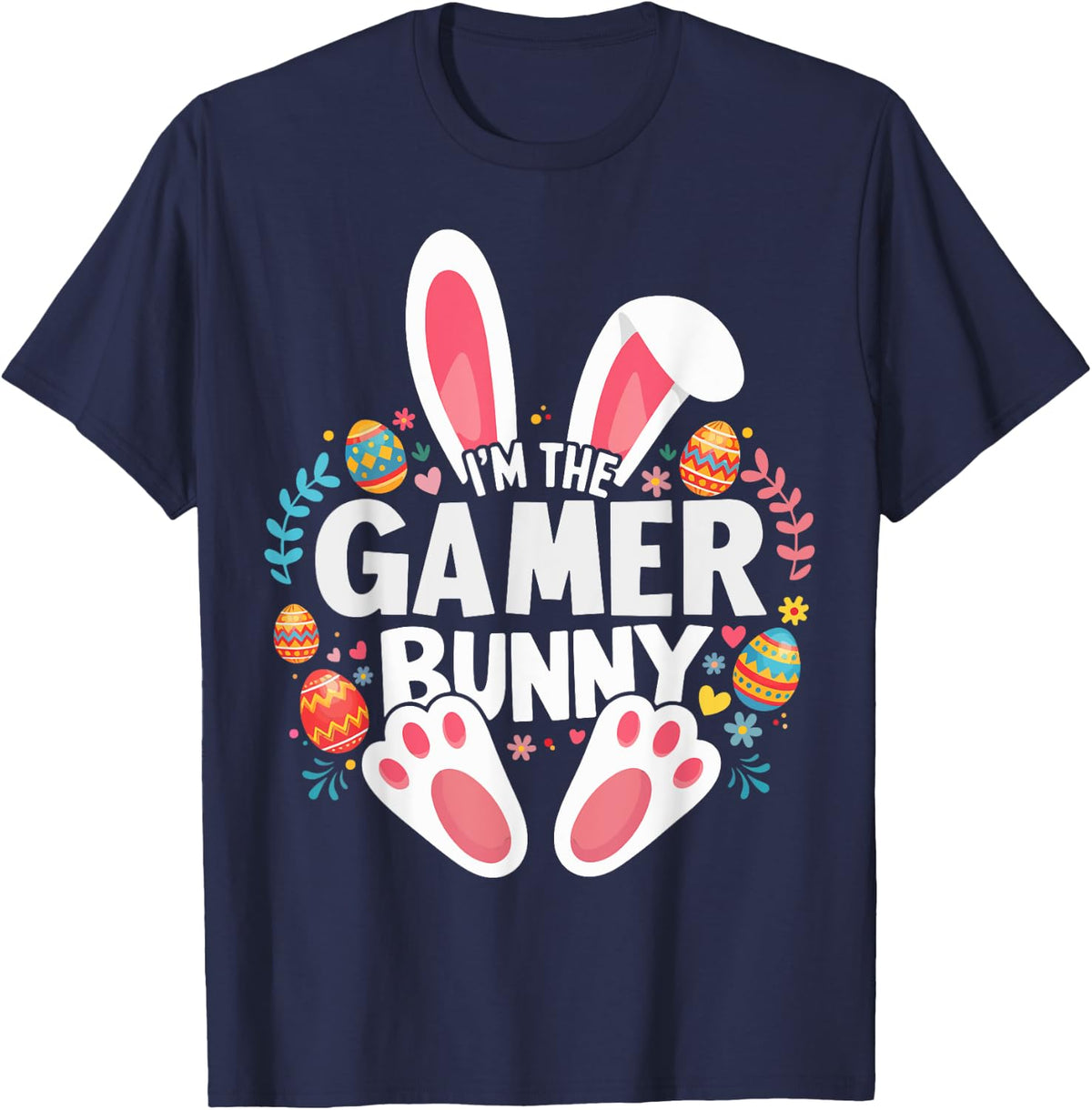 I'm The Gamer Bunny Matching Easter Family T-Shirt - Navy Blue