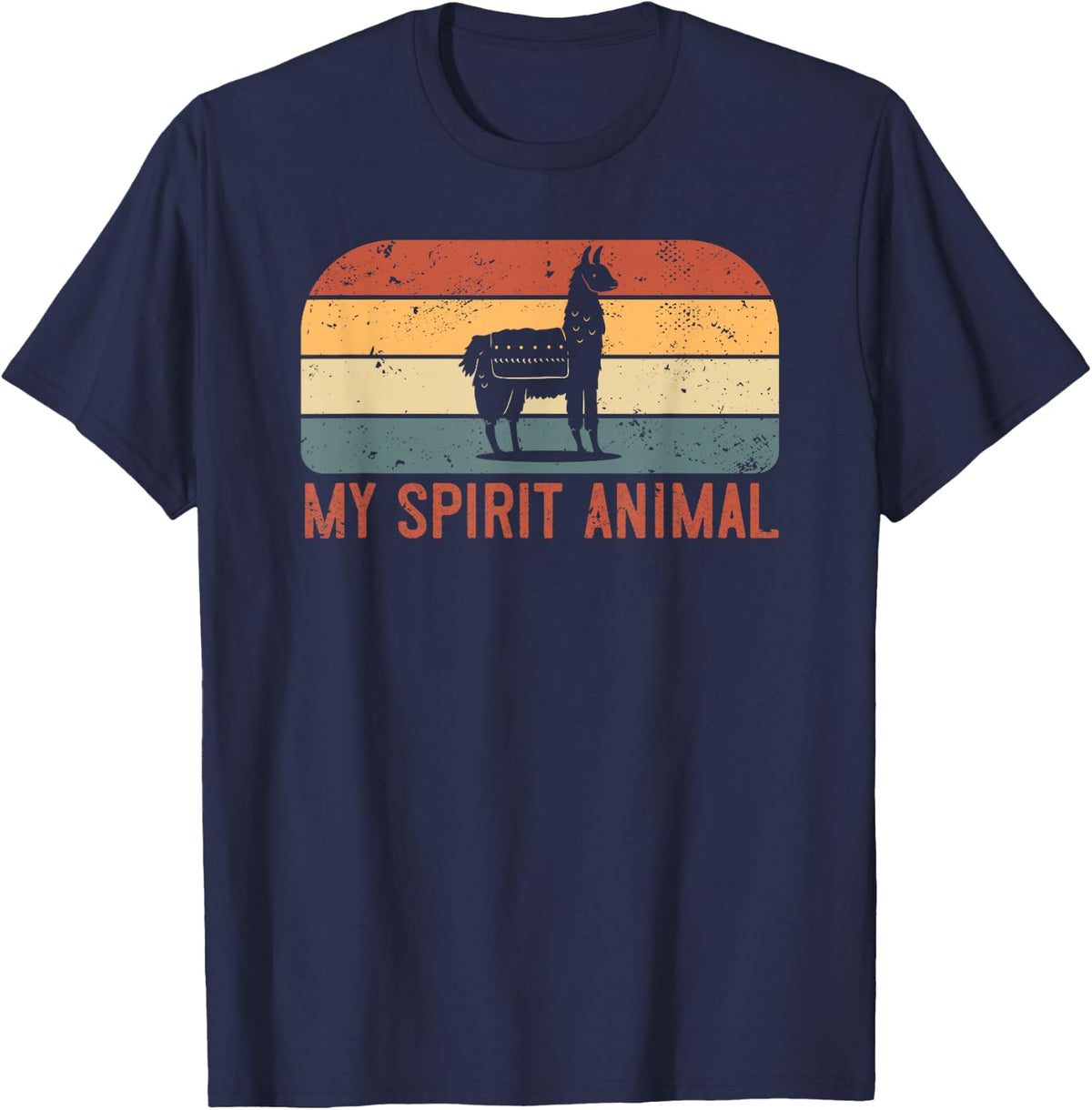 My Spirit Animal Is A Lama or Alpaca T-Shirt - Navy Blue