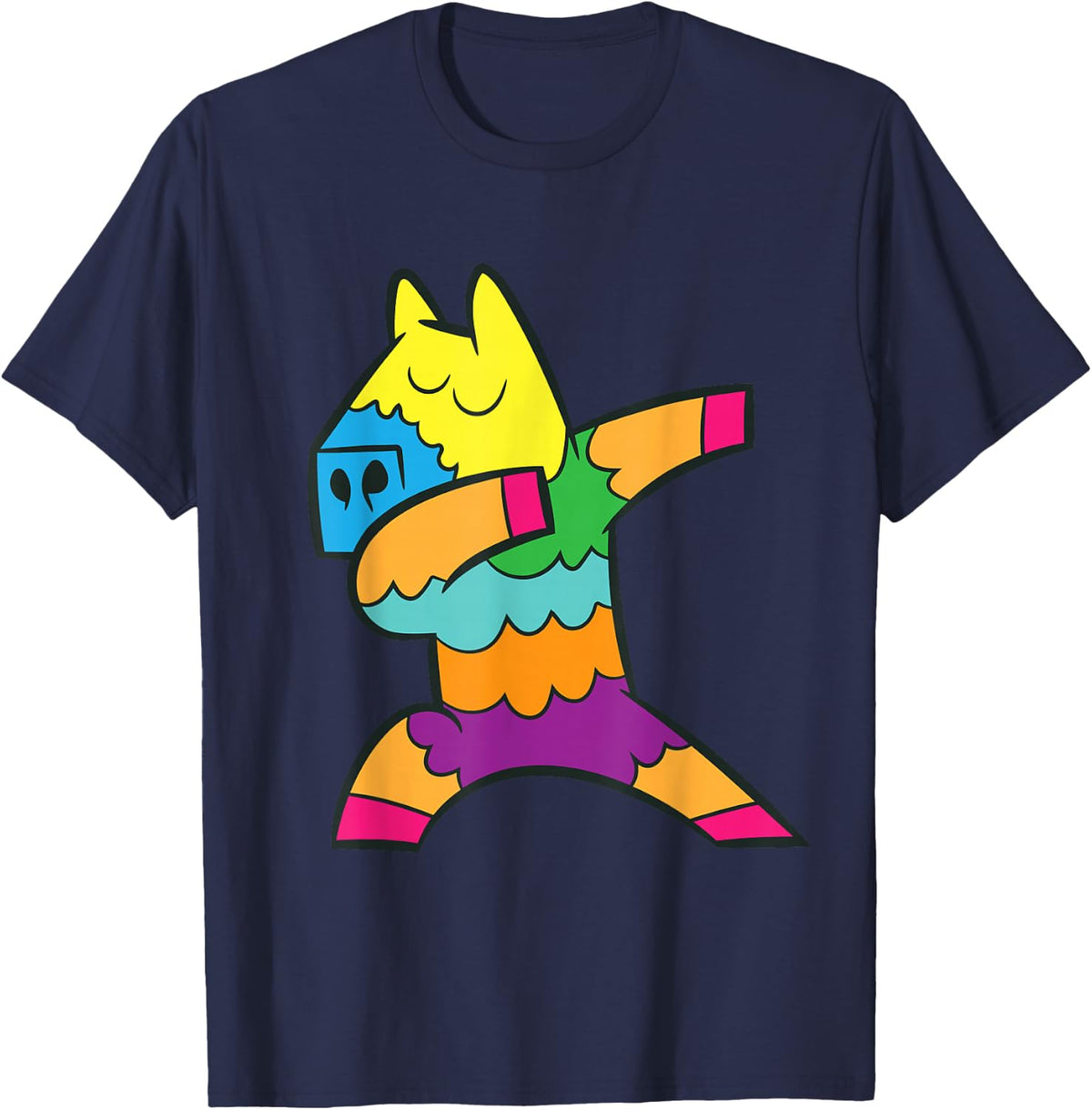 Pinata Cinco De Mayo Cute Dabbing Pinata T-Shirt - Navy Blue