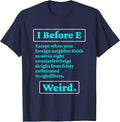 I Before E T-Shirt - Navy Blue
