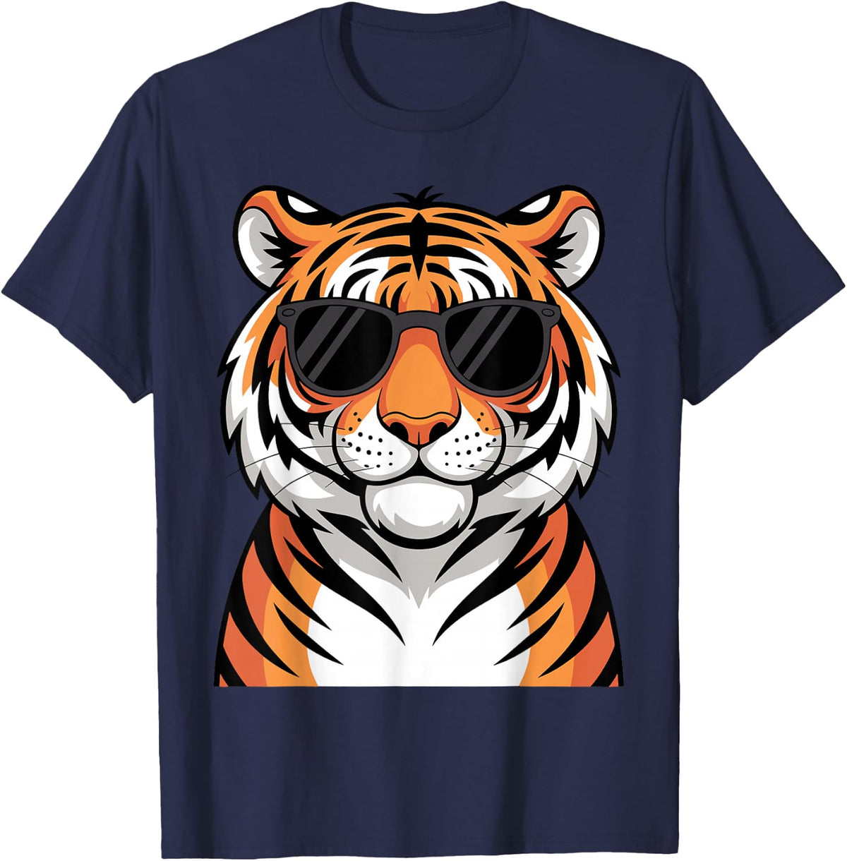 Tiger Costume for Men Women Boys Zoo Tiger Print Tiger Lover T-Shirt - Navy Blue