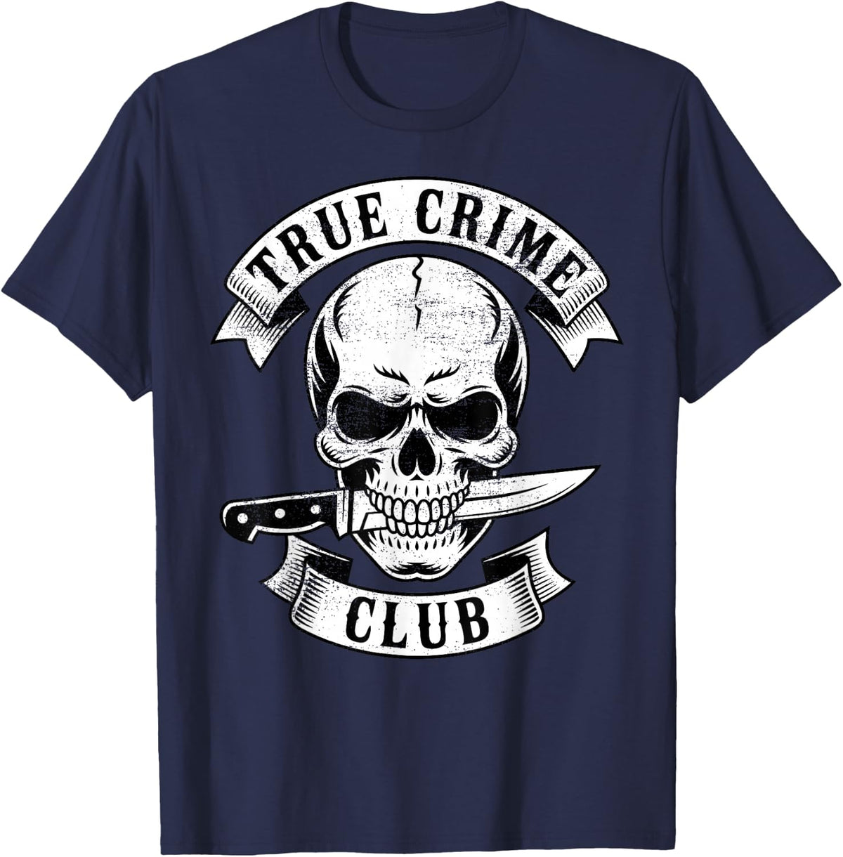 True Crime Lover Podcast Murder Mystery T-Shirt - Navy Blue