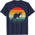 Vintage Ferret Retro Tee T-Shirt - Navy Blue