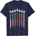 THE SALTY VETERAN F22 Raptor Fighter Jet USA Flag Airplane F-22 4th Of July Men's Black T-Shirt - Navy Blue