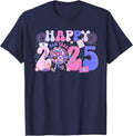 2025 New Year's Eve Party ER Nurse Crew Retro Happy New Year 2025 ER Nurse Crew T-Shirt - Unisex-Adult, Black, Small, Short