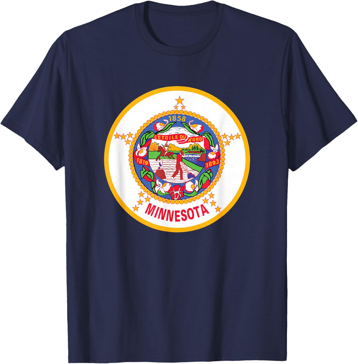 Original Minnesota Flag T-Shirt - Navy Blue