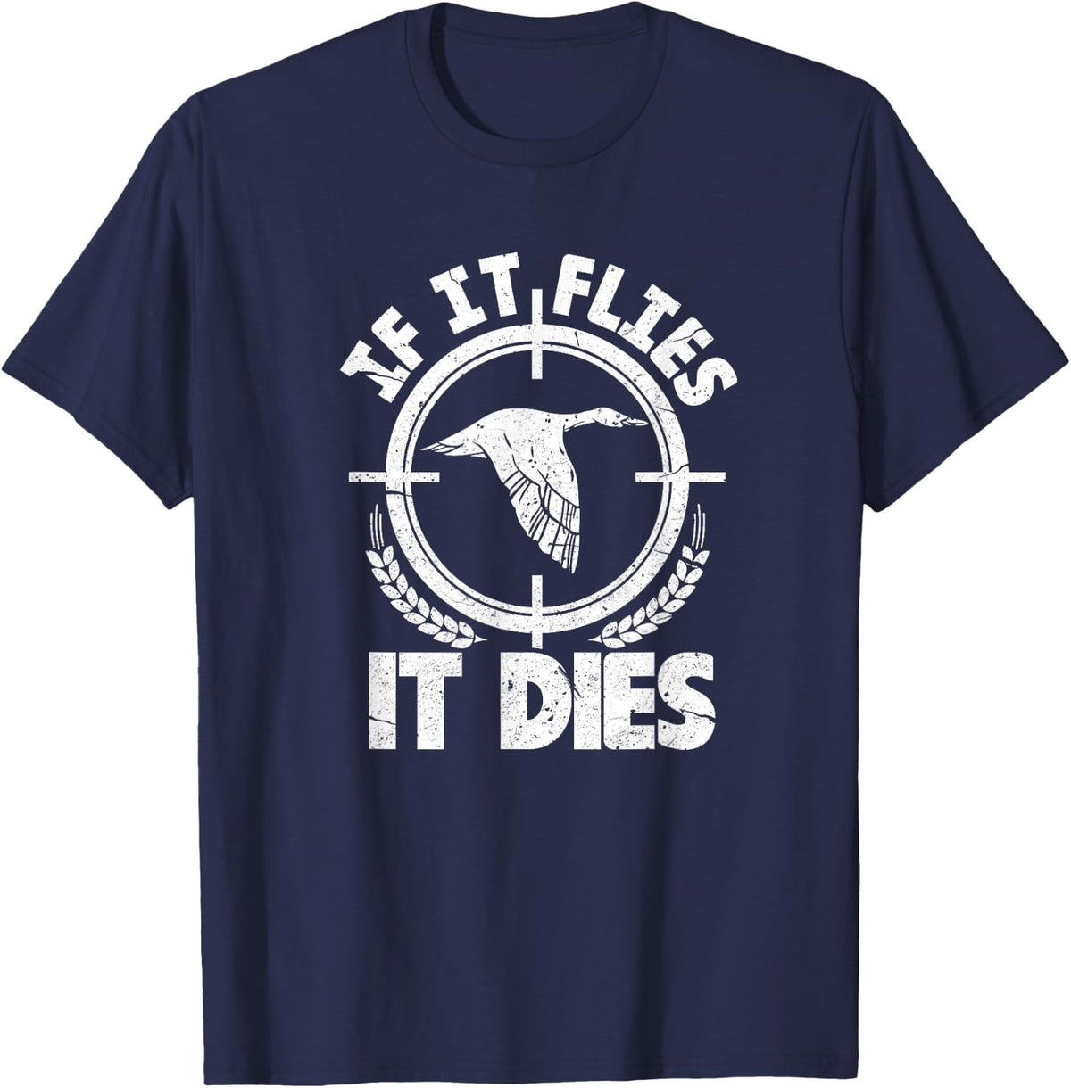If It Flies It Dies T-Shirt - Navy Blue