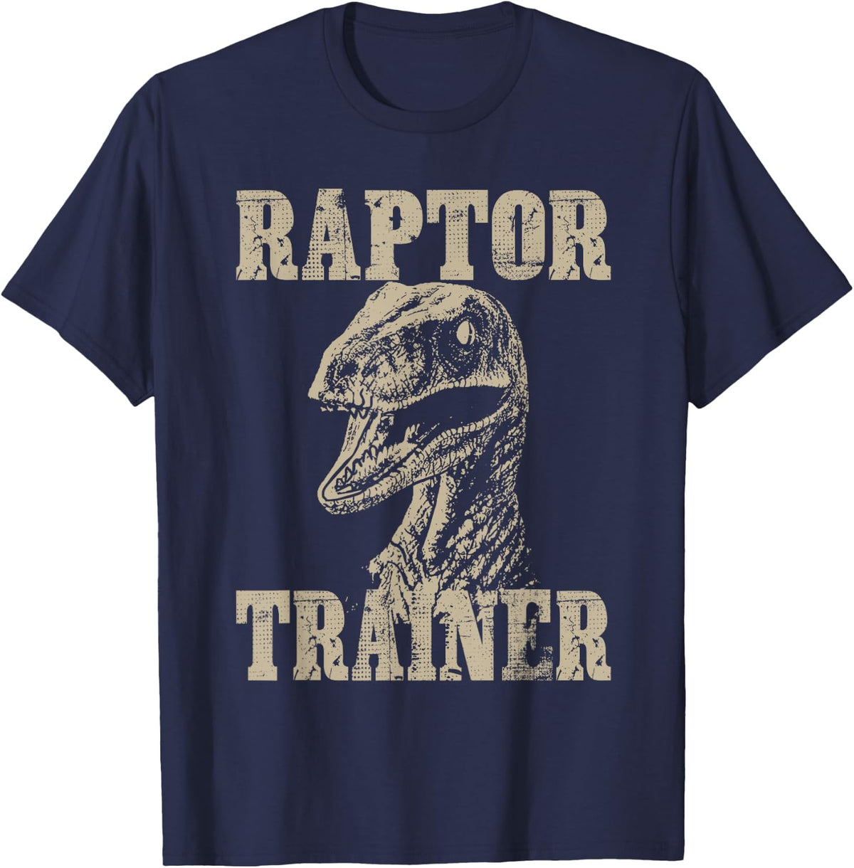 Raptor Trainer Funny Dinosaur Lover Halloween Costume T-Shirt - Navy Blue