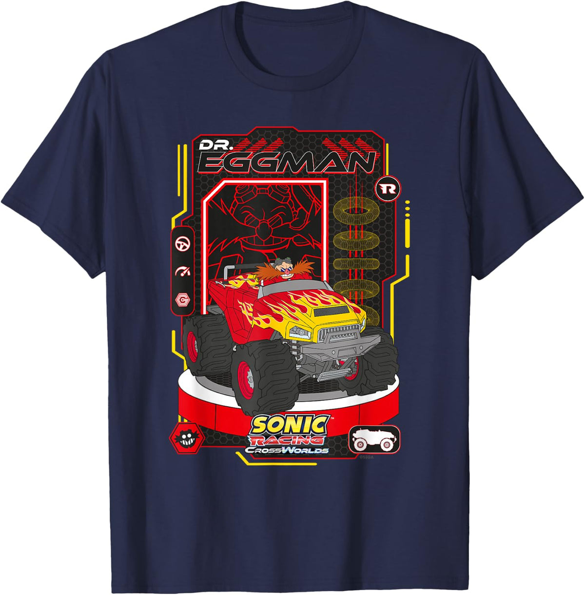 Sonic Racing CrossWorlds - Dr. Eggman T-Shirt - Navy Blue