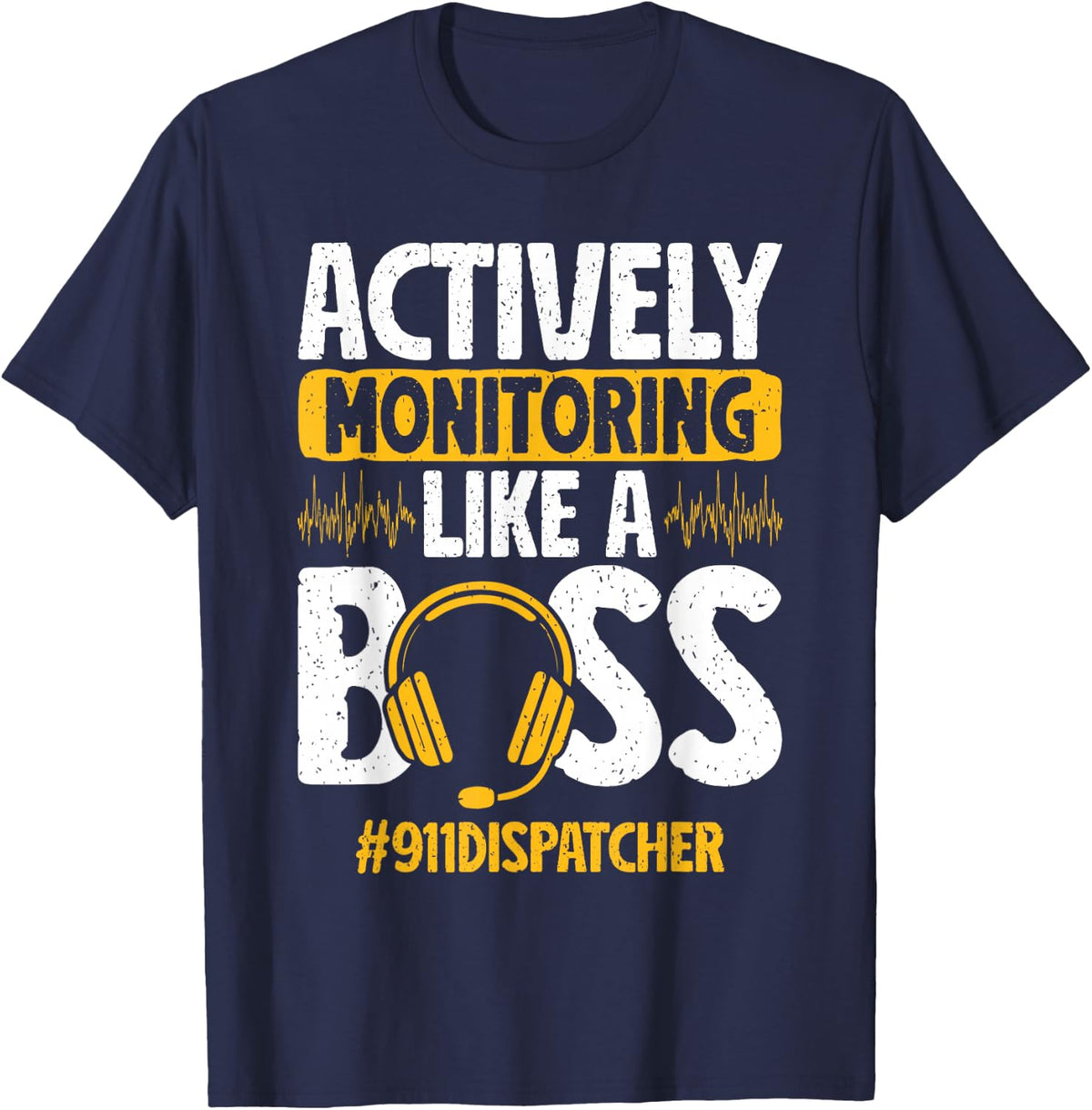 911 Dispatcher Funny emergency dispatch T-Shirt - Navy Blue