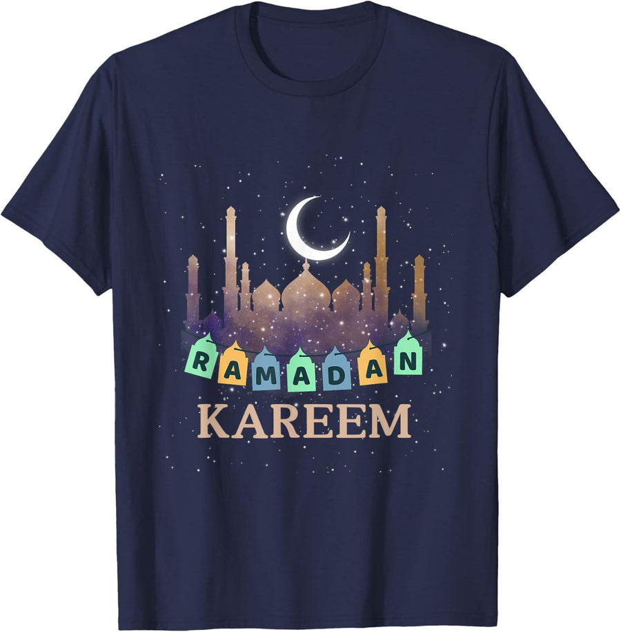 Ramadan Kareem Islamic Celebration Muslim Fasting T-Shirt - Navy Blue