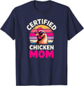 Chicken Mom T-Shirt - Navy Blue