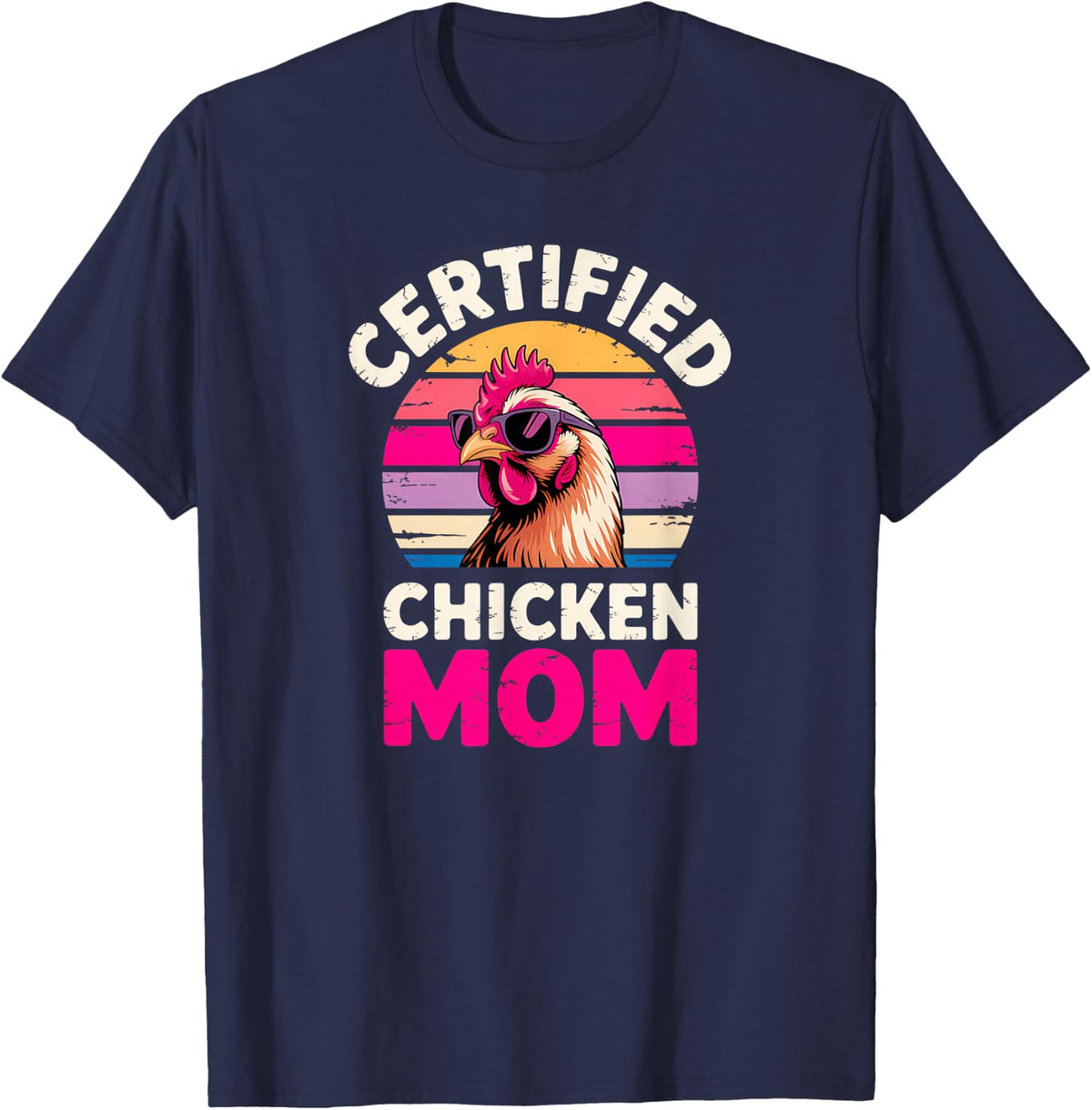 Chicken Mom T-Shirt - Navy Blue