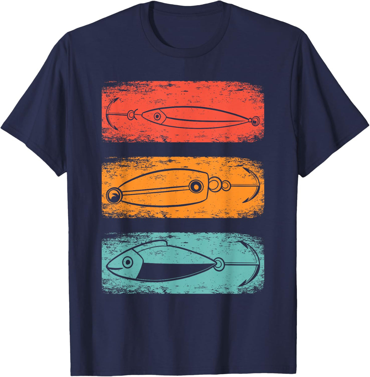 Fisherman fishing sport fishing rod Fisher fishing T-Shirt - Navy Blue