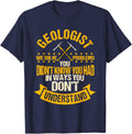 Geologist Earth Scientist Mineral Rock Collector T-Shirt - Navy Blue