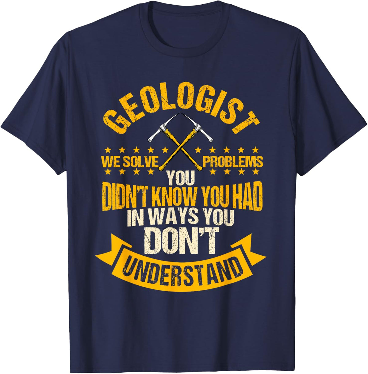 Geologist Earth Scientist Mineral Rock Collector T-Shirt - Navy Blue