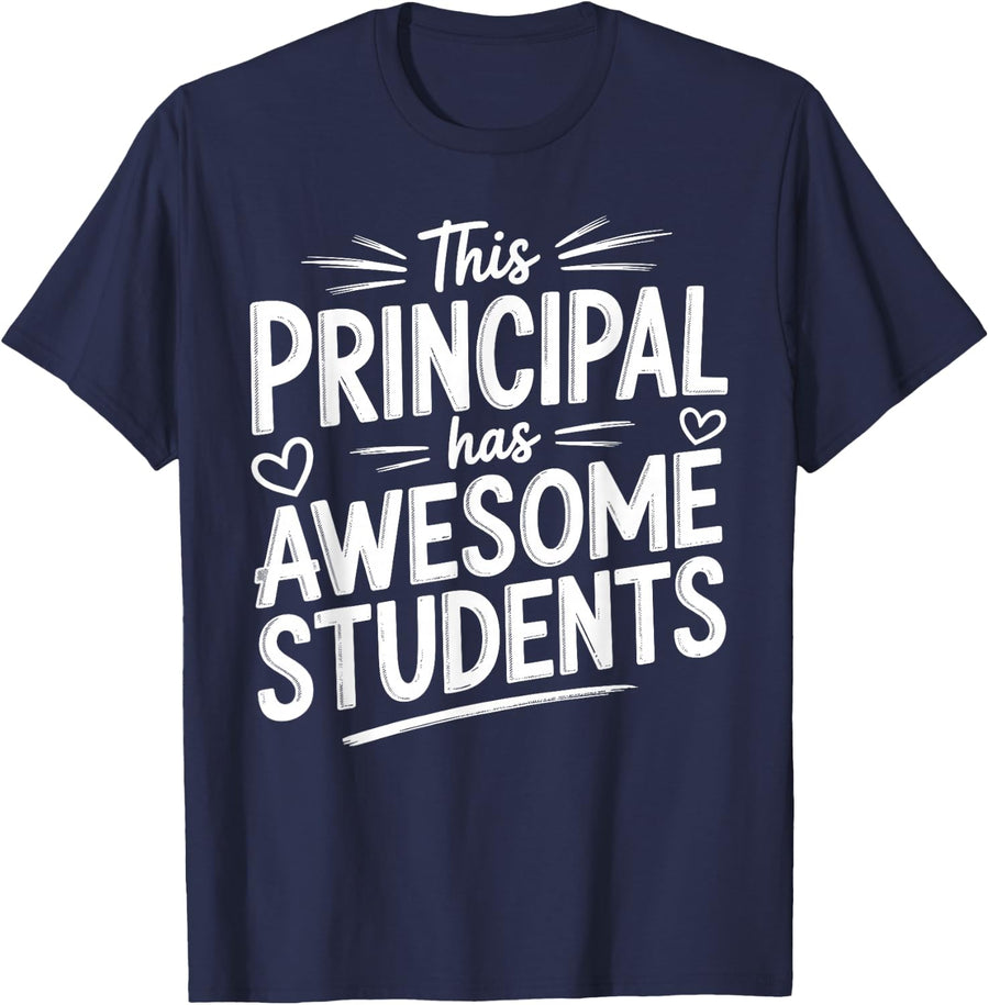 Principal Art for Men Women School Head Teacher Principal T-Shirt - Navy Blue