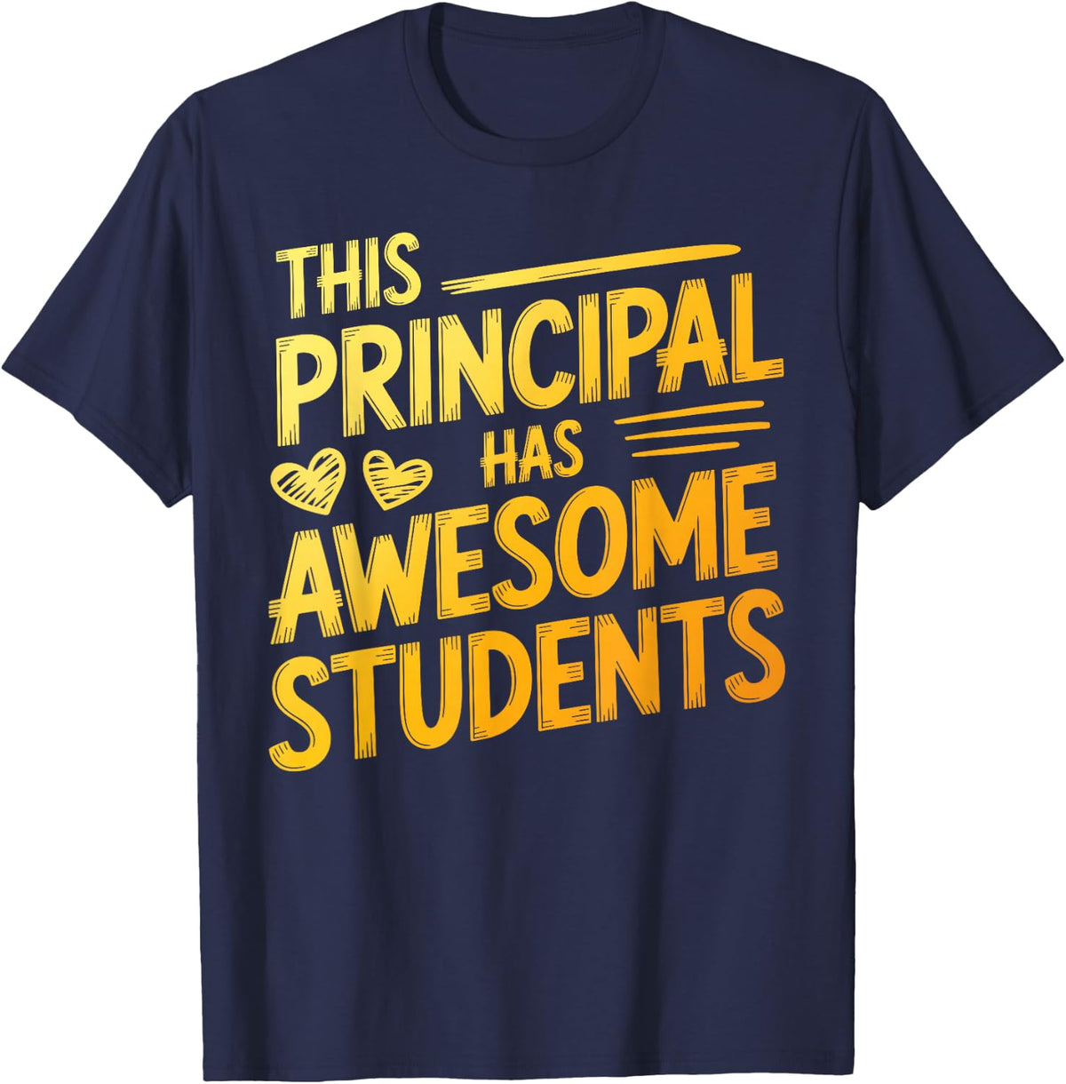 Funny Principal Art for Men Women Kids School Principal T-Shirt - Navy Blue
