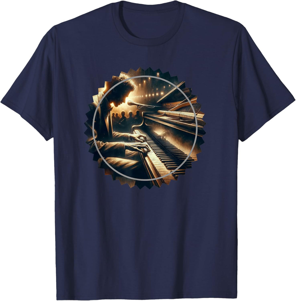 pianist musician T-Shirt - Navy Blue