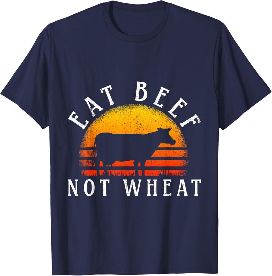 Eat Beef not Wheat T-Shirt - Navy Blue