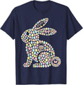 Easter Bunny Minimalist Easter Funny Easter T-Shirt - Navy Blue
